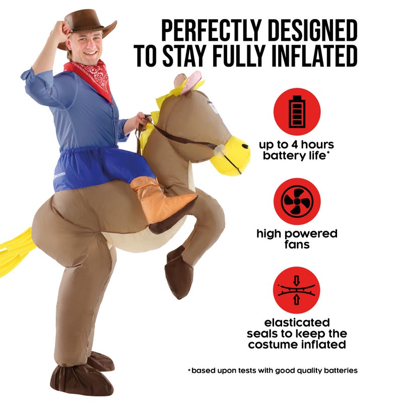 Morphsuits Morph Inflatable Horse Costume Adult, Blowup Riding Horse Costume, Halloween Costumes For Men, One Size - Image 2